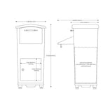 Elephantrunk Black Locking Extra-Large Mailbox Parcel Drop - Super Arbor