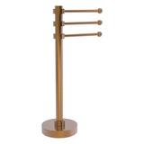Allied Brass Vanity Top 3 Swing Arm Guest Towel Holder in Matte White