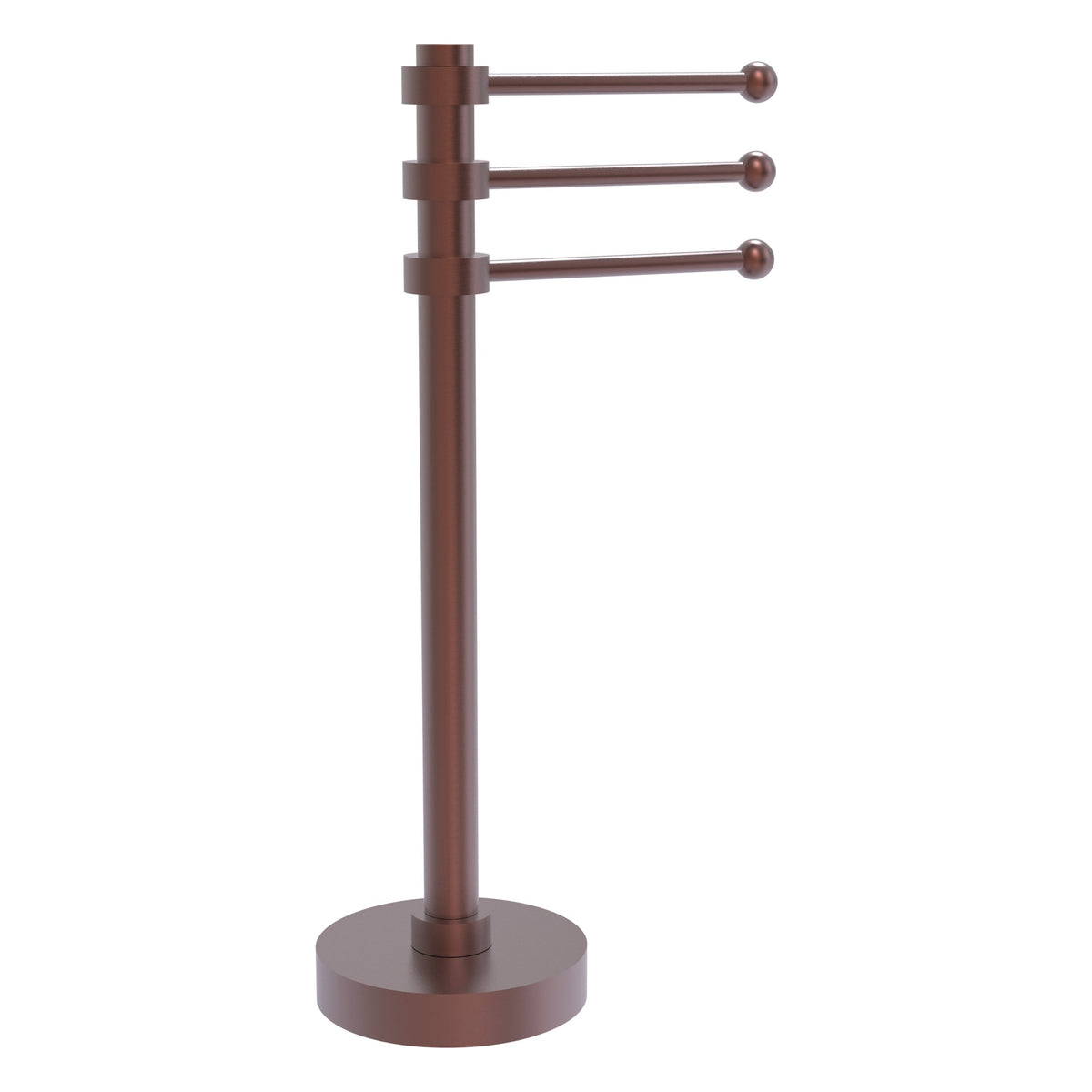 Allied Brass Vanity Top 3 Swing Arm Guest Towel Holder in Matte White
