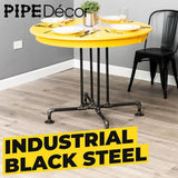3/4 in. Black Pipe 36.25 in. L x 29.25 in. H Blackjack Design Kitchen Table Kit