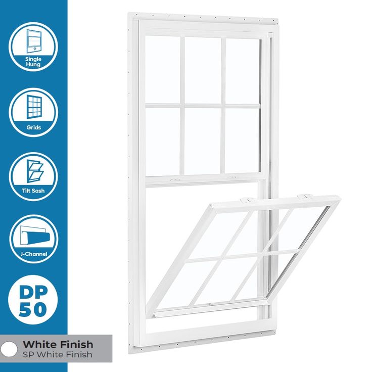 RELIABILT 150 Series New Construction 35-1/2-in x 35-1/2-in x 3-1/4-in Jamb White Vinyl Dual-pane Single Hung Window Half Screen Included