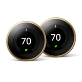 Nest Learning Thermostat 3rd Gen in Stainless Steel (2-Pack) - Super Arbor