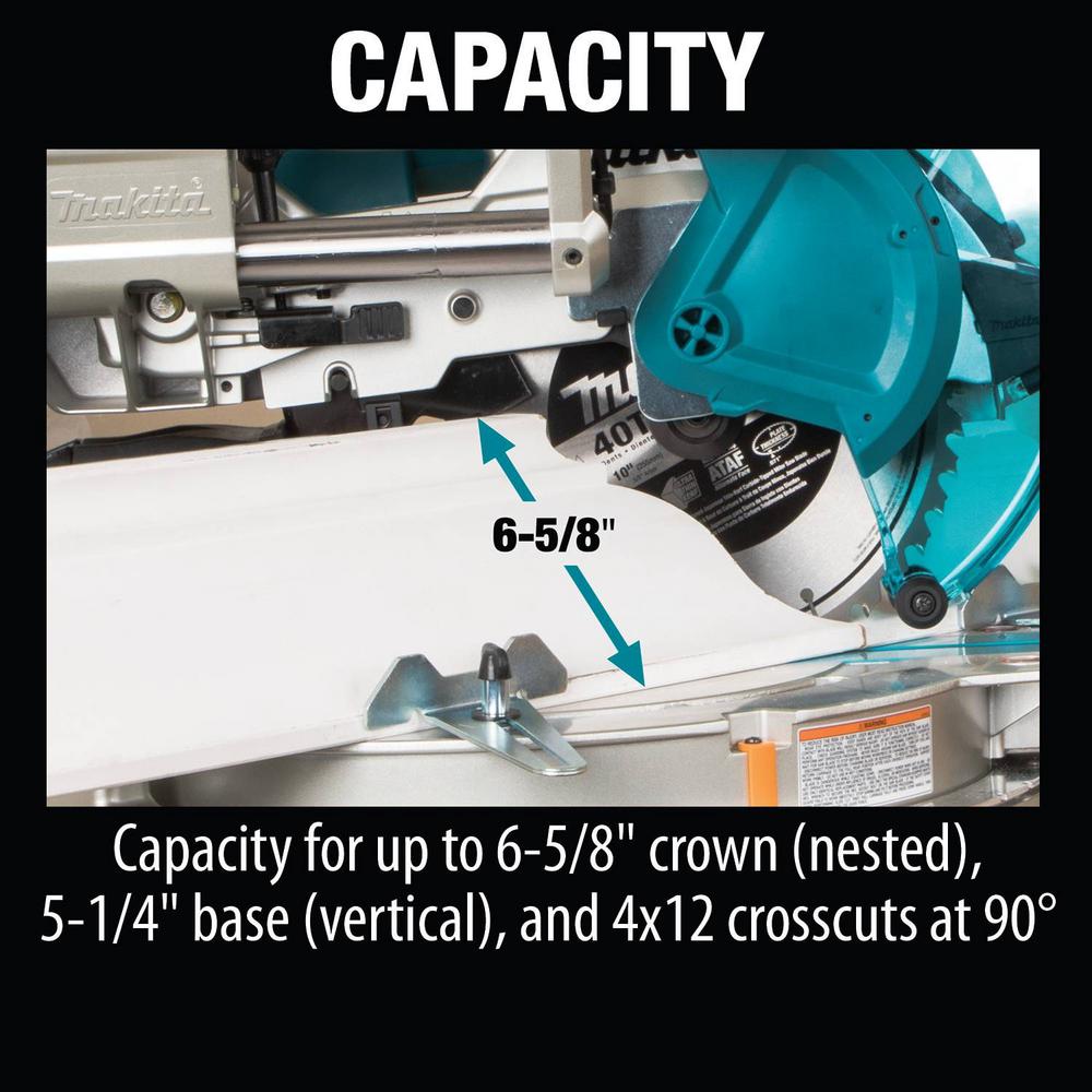 18-Volt Lithium-Ion Brushless Cordless 10 in. Dual-Bevel Sliding Compound Miter Saw and Compact Folding Miter Saw Stand - Super Arbor
