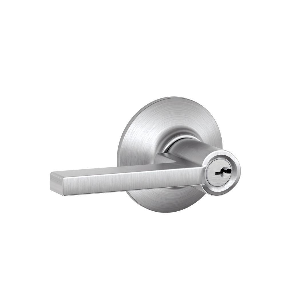 Latitude Aged Bronze Keyed Entry Door Lever - Super Arbor