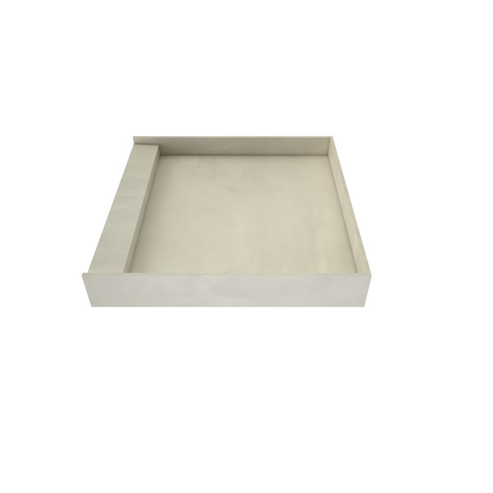 WonderFall Trench 48 in. x 48 in. Single Threshold Shower Base with Right Drain and Tileable Trench Grate - Super Arbor