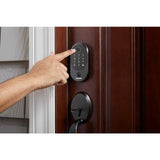 Defiant Hubspace Aged Bronze Round Biometric Fingerprint Electronic Touchpad Deadbolt
