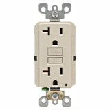 20 Amp Self-Test SmartlockPro Slim Duplex GFCI Outlet, White - Super Arbor