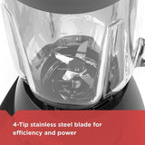 40 oz. 10-Speed Black Countertop Blender