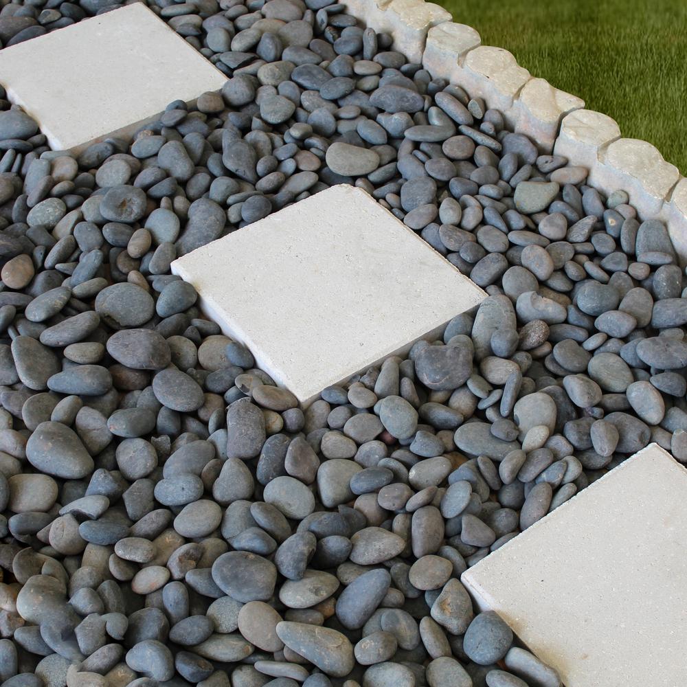 Rain Forest 0.25 cu. ft. 3 in. to 5 in. 20 lbs. Grey Mexican Beach Pebble - Super Arbor