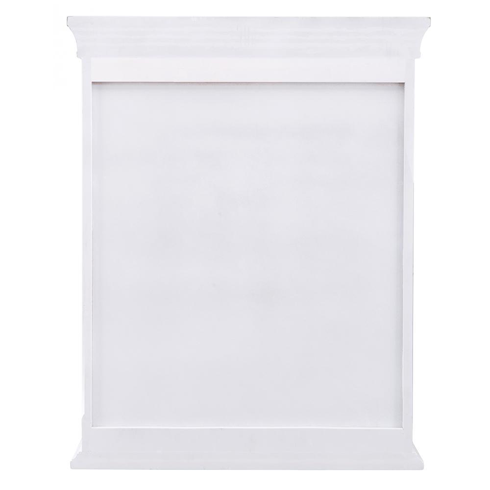 Strousse 24 in. W x 30 in. H Surface Mount Mirrored Medicine Cabinet in White - Super Arbor