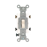 20 Amp Commercial Double-Pole Toggle Switch, White - Super Arbor
