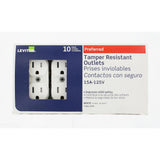 15 Amp Commercial Grade Tamper Resistant Duplex Outlet, White (10-Pack) - Super Arbor