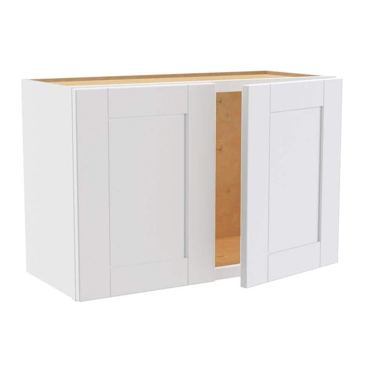 Home Decorators Collection Washington Vesper White Plywood Shaker Stock Assembled Wall Kitchen Cabinet 12 in. x 18 in. x 27 in. Soft Close