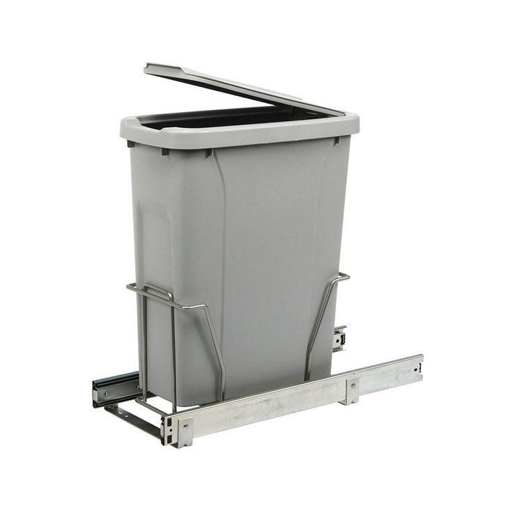 Knape & Vogt 20-Quart Plastic Pull Out Trash Can