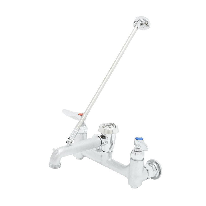 2 Handle Utility Faucet with Shut Off in Rough Chrome - Super Arbor
