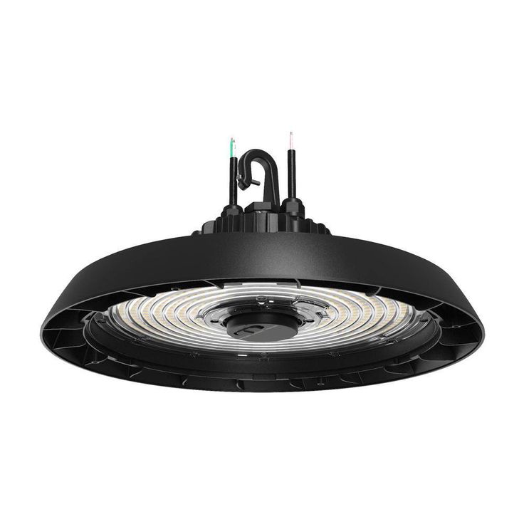 Commercial Electric 14 in. Black Integrated LED Dimmable High Bay Light at 30000 Lumens, 5000K Daylight (2-Pack)