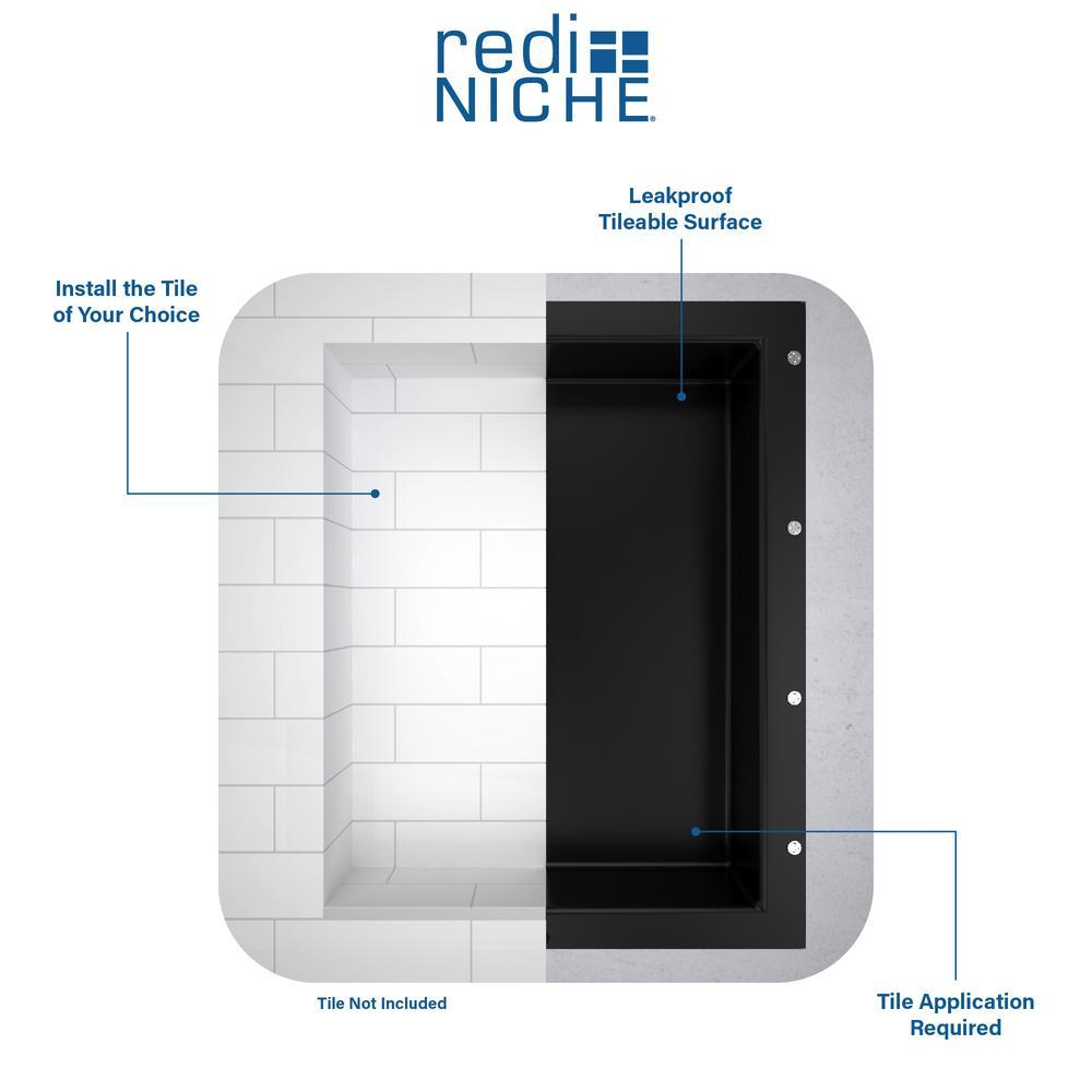 Redi Niche 16 in. W x 26 in. H x 4 in. D Shampoo - Soap Double Niche Set - Super Arbor