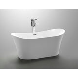 Eft 67 in. Acrylic Flatbottom Non-Whirlpool Bathtub in White - Super Arbor