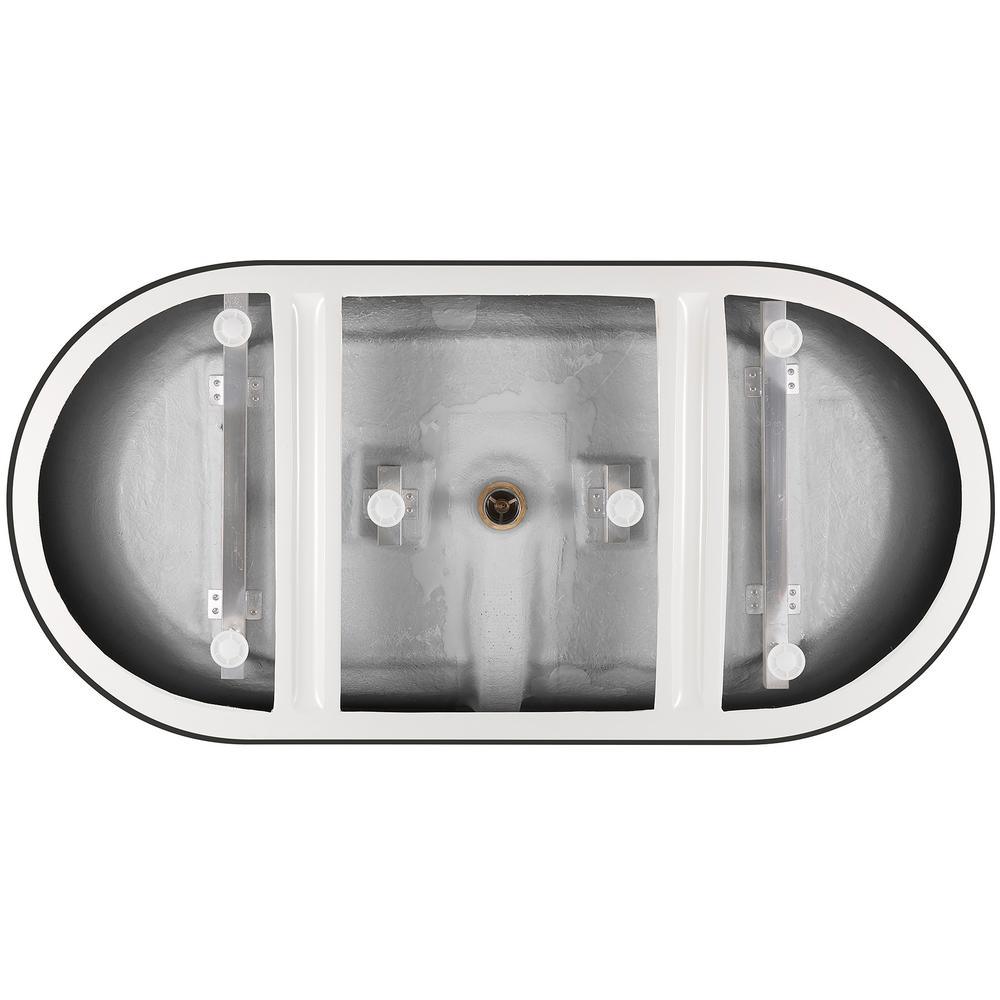 67 in. Acrylic Double Ended Flatbottom Non-Whirlpool Bathtub in Reddish Brown - Super Arbor