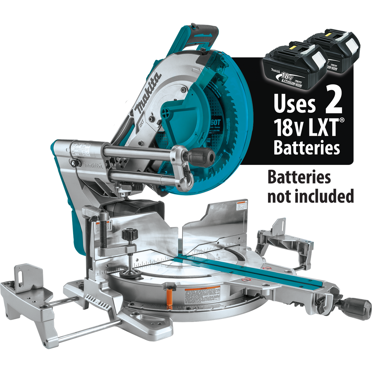 Makita 18V X2 LXT (36V) 12 in. Brushless Cordless Dual‑Bevel Sliding Compound Miter Saw with Laser, Tool‑Only