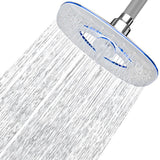 2-Spray 7.88 in. Single Wall Mount Waterfall Fixed Adjustable Shower Head in Chrome - Super Arbor