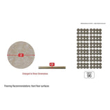 1 in. Beige Heavy-Duty Self-Adhesive Felt Pads (96-Pack)