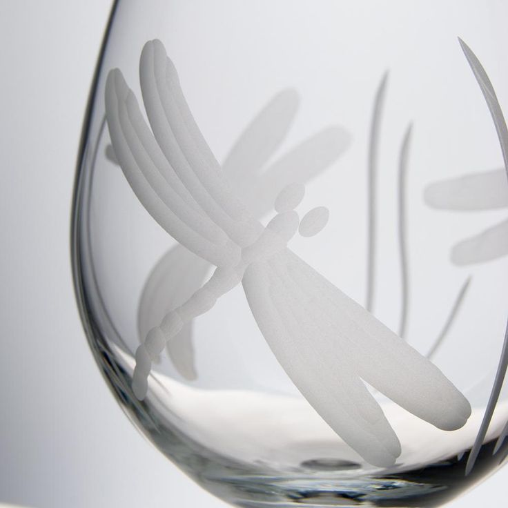 Dragonfly 14 oz. Clear Double Old Fashioned Glass (Set of 4)