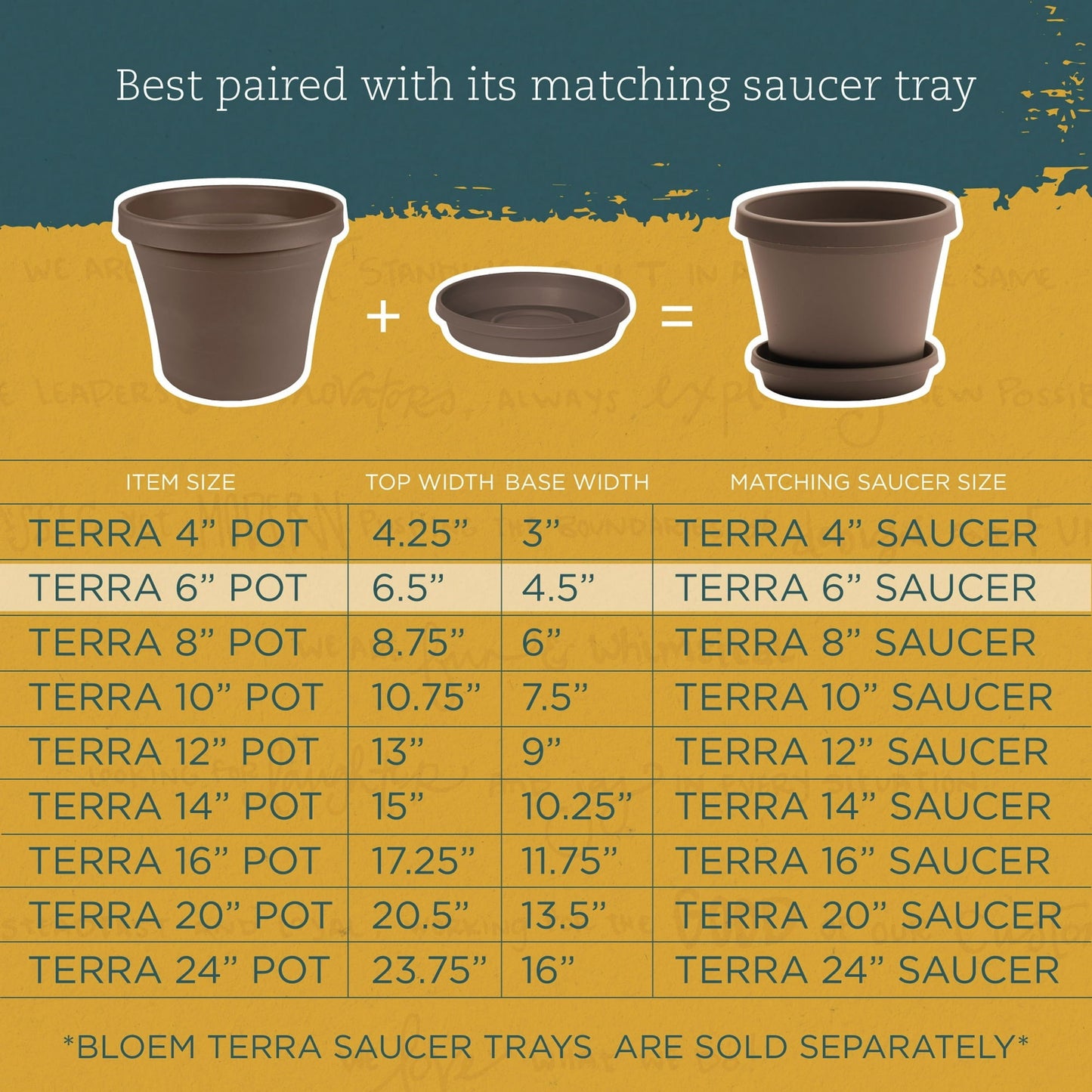 Bloem Terra Pot Planter 8" Chocolate