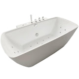 Bianca 68 in. Acrylic Flatbottom Whirlpool Bathtub in White - Super Arbor