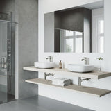 VIGO Peony Handmade Matte Stone Novelty/Specialty Vessel Bathroom Sink in Matte White