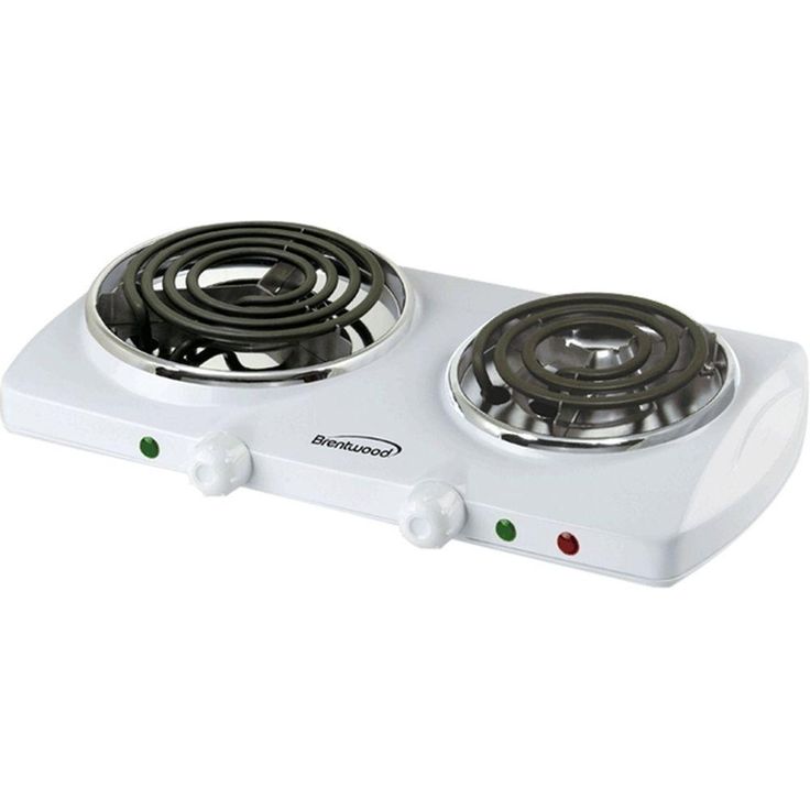 2-Burner 12 in. White Hot Plate with Temperature Control
