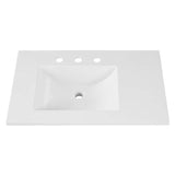 Style Selections Davies 30-in White Single Sink Bathroom Vanity with White Cultured Marble Top (Mirror Included)