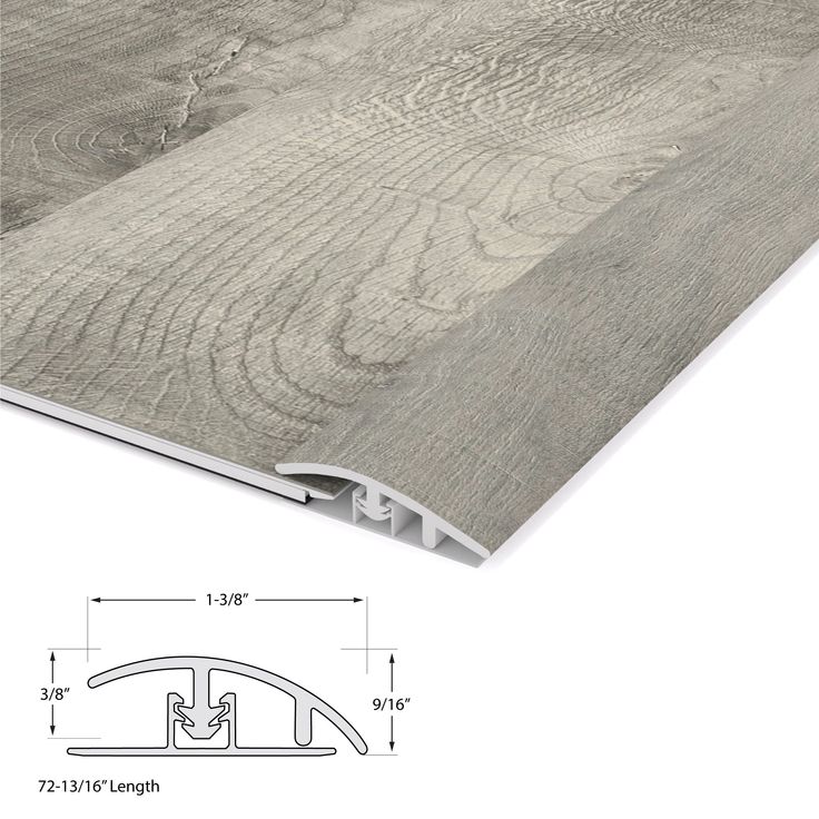 CALI Windswell Hickory 0.5-in T x 1.31-in W x 72.83-in L Vinyl Floor Reducer
