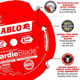 7-1/4 in. x 4-Teeth Polycrystalline Diamond (PCD) Tipped James Hardie/Fiber Cement Saw Blade - Super Arbor