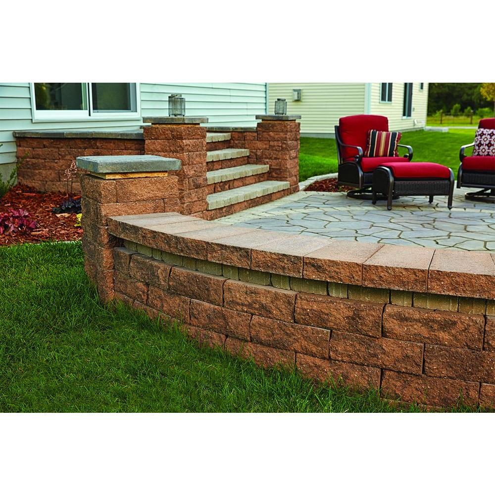 Oldcastle Tango 4 in. x 12 in. x 6 in. Brown/Buff Concrete Garden Wall Block (144 Pieces / 48 Face ft. / Pallet) - Super Arbor