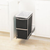 simplehuman 30-Liter Black Plastic Trash Can