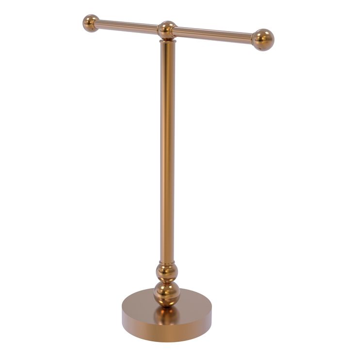 Allied Brass Vanity Top 2 Arm Guest Towel Holder in Matte Gray