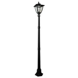 Bayport 72 in. Outdoor Black Solar Lamp Post with Super Bright Natural White LED