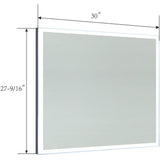 28 in. x 30 in. White LED Lighted Bathroom Mirror with Sensor Switch