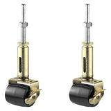2-1/8 in. Adjustable Rubber Bed Frame Casters with Soft Tread (2-Pack)