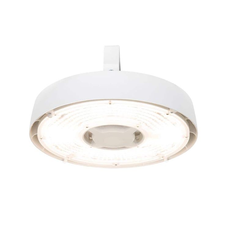Commercial Electric 11 in.  Adjustable CCT Multiple Lumens 100-Watt Round Integrated LED High Bay Light 120-277V Mounting Options