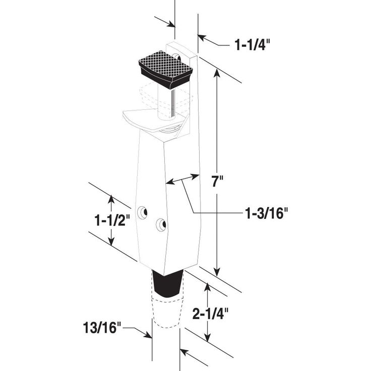 Step-On Door Holder, Diecast Aluminum, spring-loaded