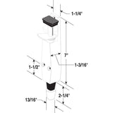 Step-On Door Holder, Diecast Aluminum, spring-loaded