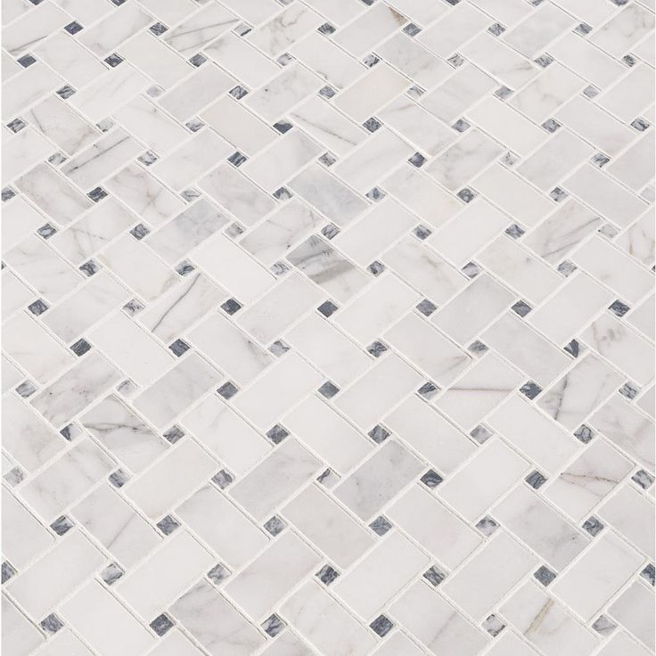 MSI Calacatta Cressa Basket Weave 12 in. x 12 in. x 10 mm Honed Marble Mesh-Mounted Mosaic Tile (10 sq. ft. / case)