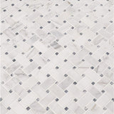 MSI Calacatta Cressa Basket Weave 12 in. x 12 in. x 10 mm Honed Marble Mesh-Mounted Mosaic Tile (10 sq. ft. / case)
