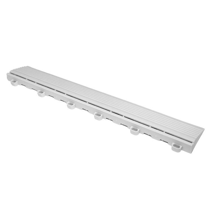 Swisstrax 15.75 in. Artic White Looped Edging for 15.75 in. Swisstrax Modular Tile Flooring (2-Pack)