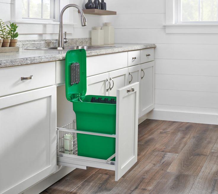 Rev-A-Shelf 24-Quart Plastic Soft Close Pull Out Trash Can