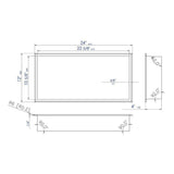 24 in. x 12 in. x 4 in. Niche in Brushed Stainless Steel - Super Arbor