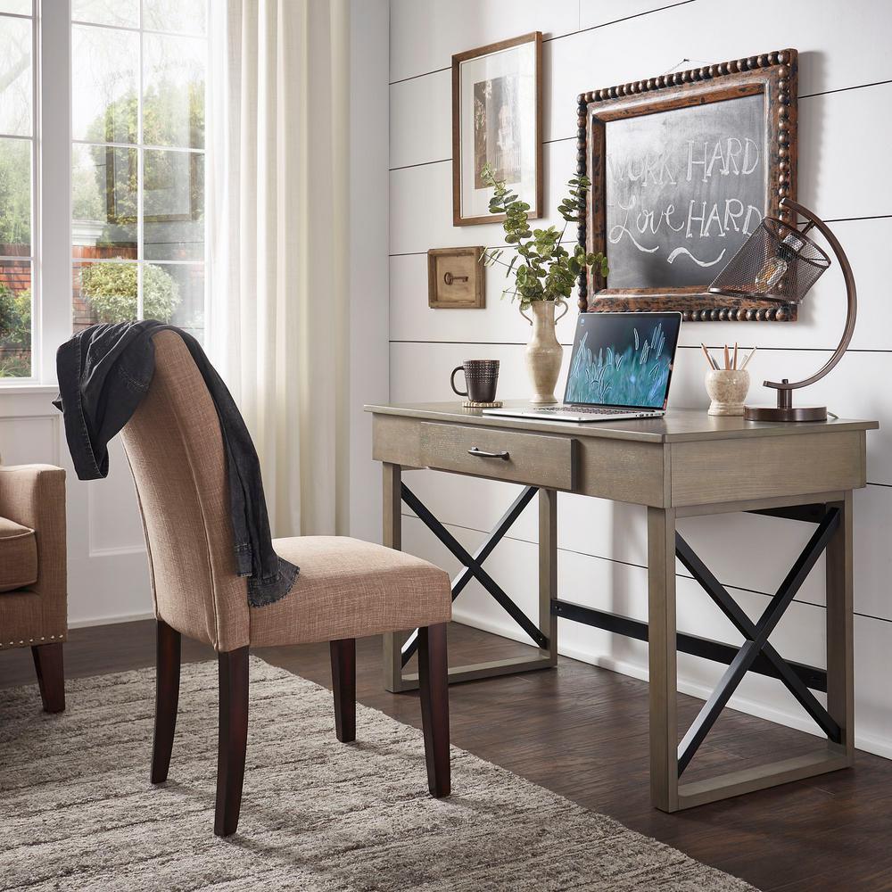 Grey Lift Top Desk With One Usb Charing Port - Super Arbor