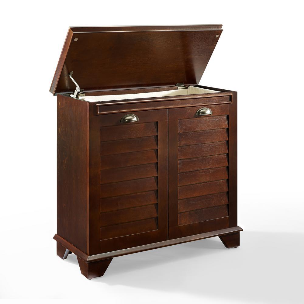 Lydia 14.13 in. Lift-Top Hamper in Espresso - Super Arbor